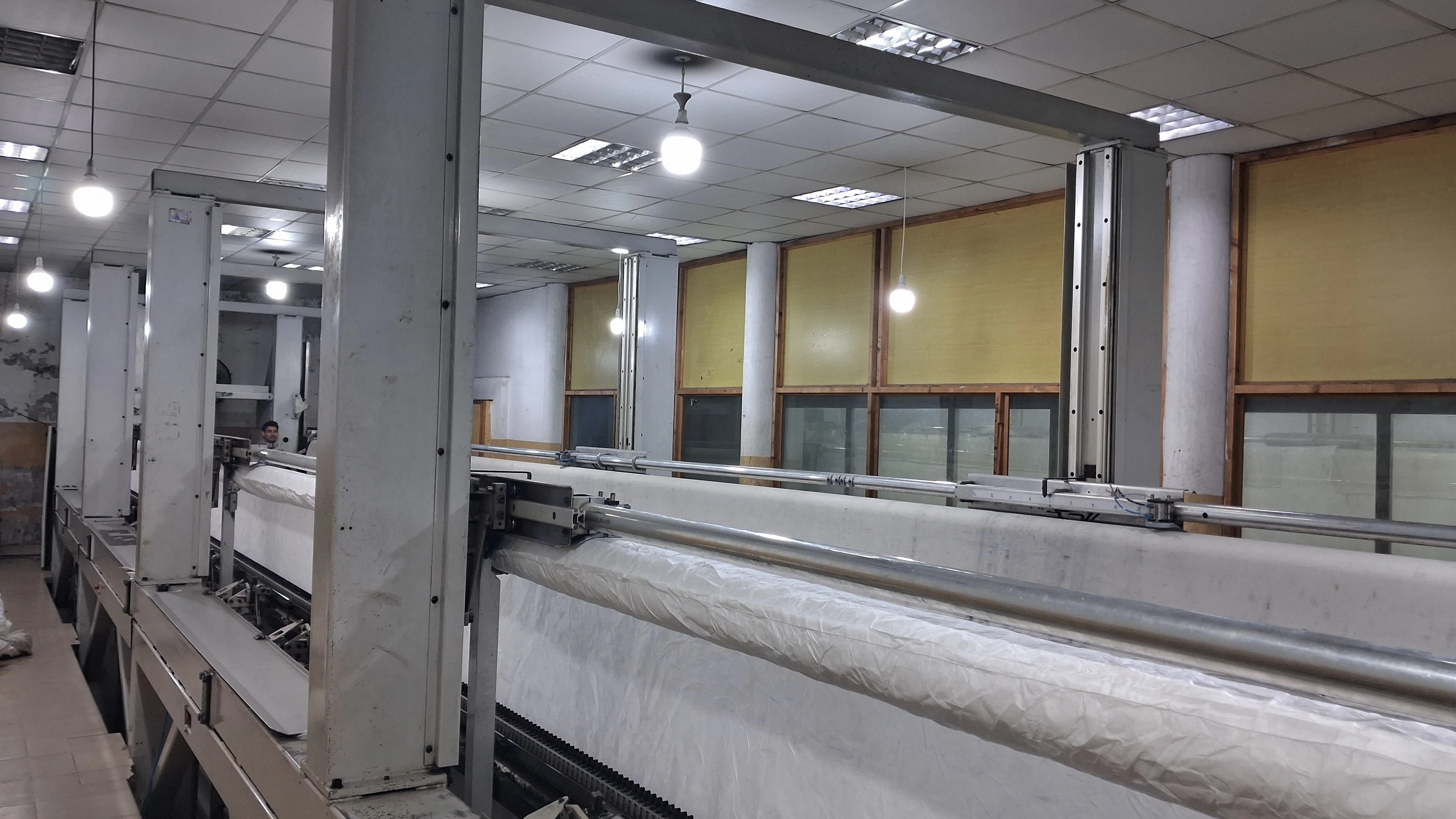 Wide view of the embroidery hall